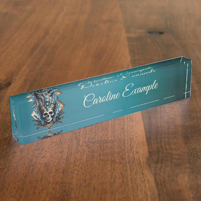 Skull that embodies the mystical aura  nameplate (Side)