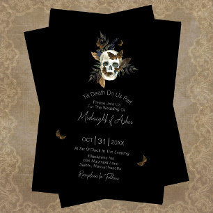 Skull Till Death Do Us Part Wedding Invite