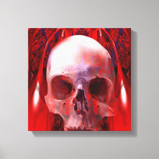 Skull Transfusion Canvas Print (Front)