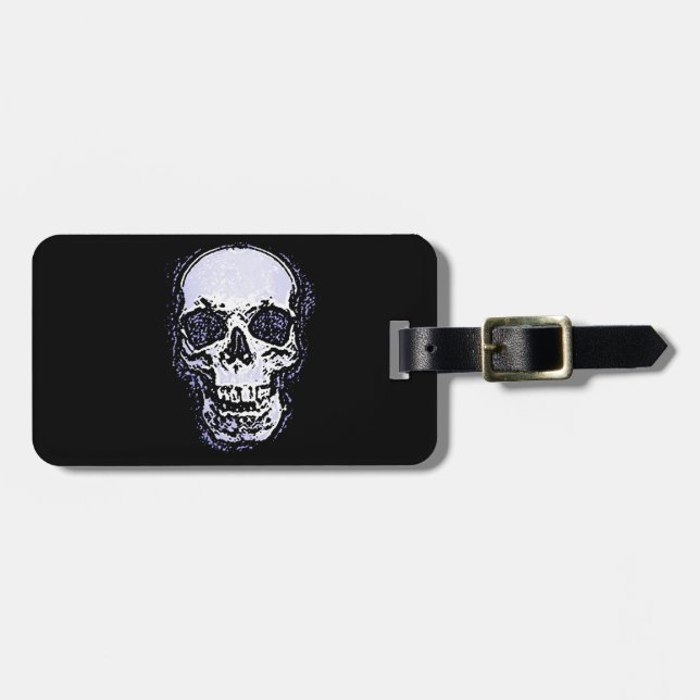 Skull Travel Bag Tag (Front Horizontal)
