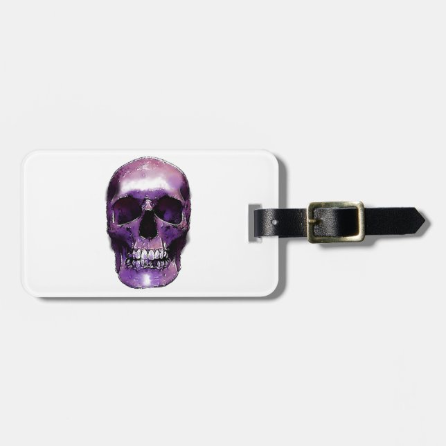 Skull Travel Bag Tag (Front Horizontal)