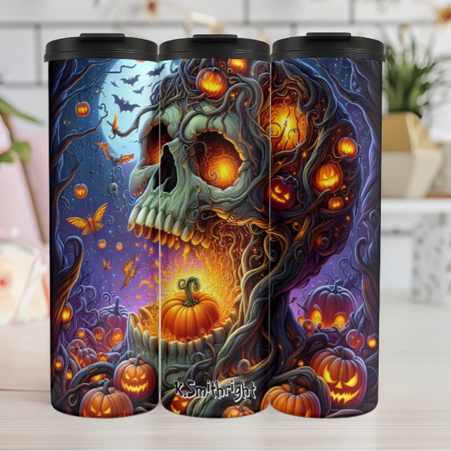 Skull Tree in Spooky Forest Thermal Tumbler (Creator Uploaded)