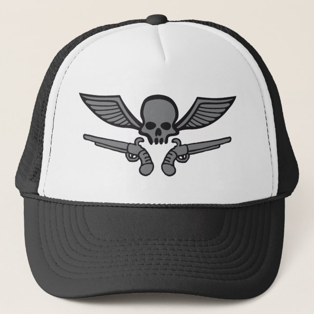 skull trucker hat (Front)