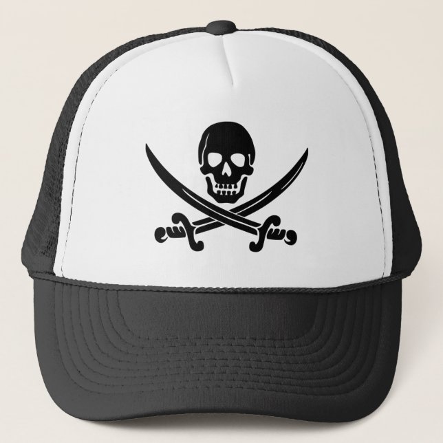 skull trucker hat (Front)