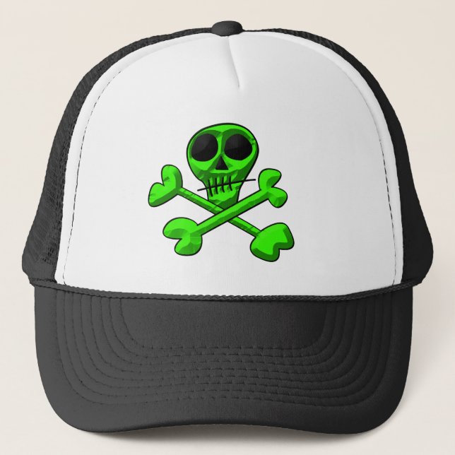 skull trucker hat (Front)