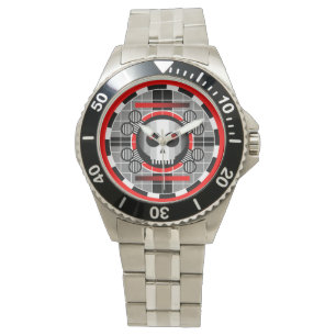 Skull TV Round classic stainless steel watch