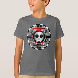 Skull TV Round t-shirt kids' basic grey