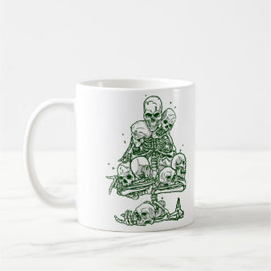 skull ugly christmas tree skeleton gothic coffee mug