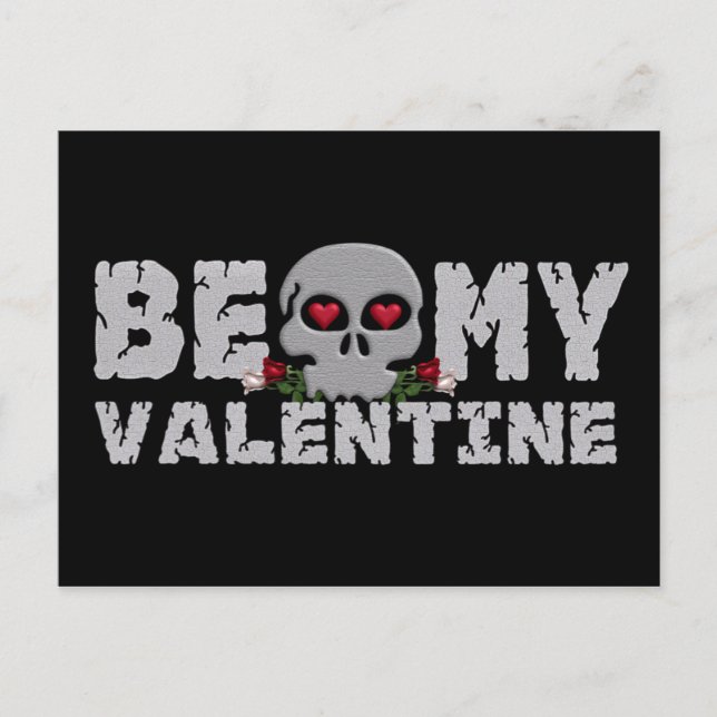 Skull Valentine postcard (Front)
