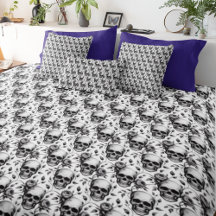 Skull Vintage Boho Eclectic Macabre Bedding
