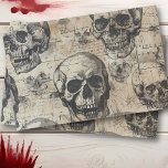 Skull Vintage Halloween Decoupage  Tissue Paper<br><div class="desc">This design may be personalised by choosing the Edit Design option. You may also transfer onto other items. Contact me at colorflowcreations@gmail.com or use the chat option at the top of the page if you wish to have this design on another product or need assistance with this design. See more...</div>