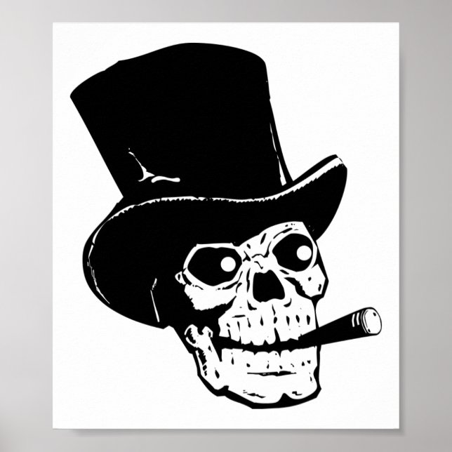 Skull w/ Top Hat Poster (Front)