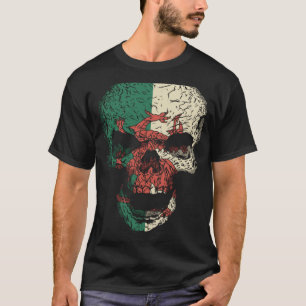 Skull Wales Flag Skeleton Welsh Roots T-Shirt