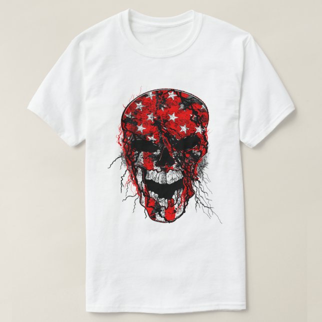 Skull Warrior For Life T-Shirt (Design Front)