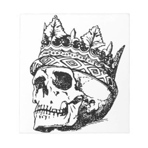 Skull Wearing Crown, King Notepad