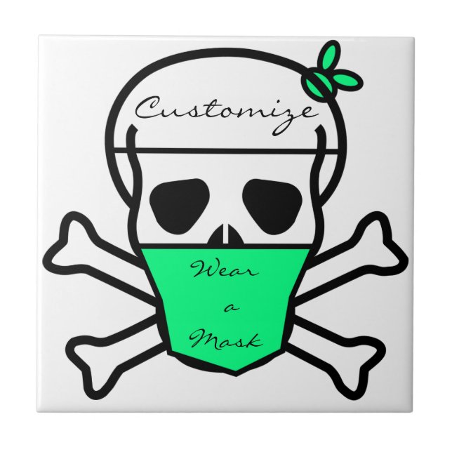 Skull Wearing Mask Thunder_Cove Tile (Front)
