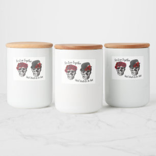 Skull Wedding - Until Death Us Do Part  Beer Bottl Food Label