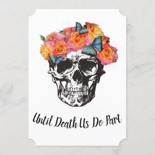 Skull Wedding - Until Death Us Do Part Invitation