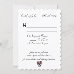 Skull Wedding - Until Death Us Do Part Reply Card
