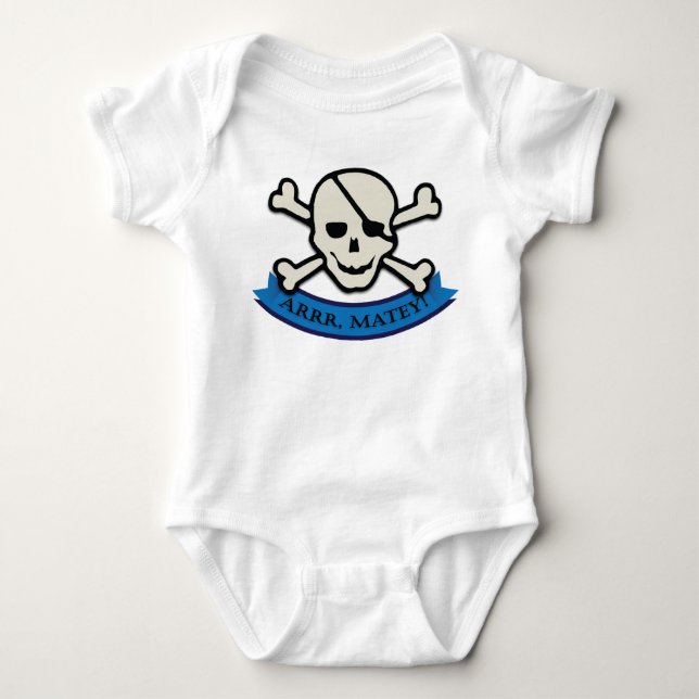 Skull - White Baby Jersey Bodysuit (Front)