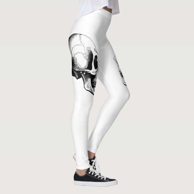 Skull White Leggings (Right)