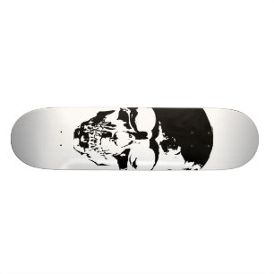 Skull White Skateboard