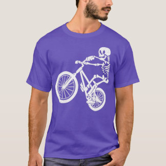 Skull white skeleton bike rider Silhouette T-Shirt