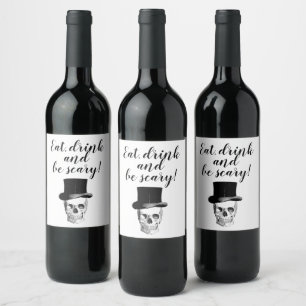 skull wine labels