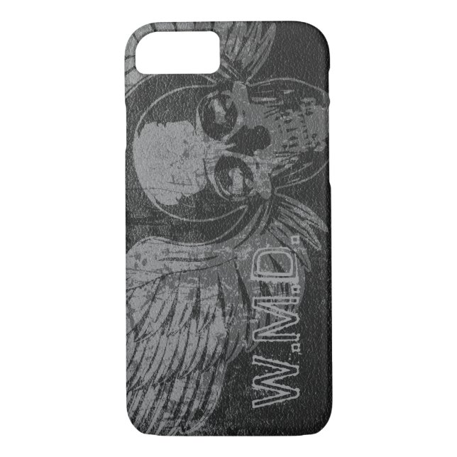 Skull Wing Distressed iPhone 7 Case (Back)