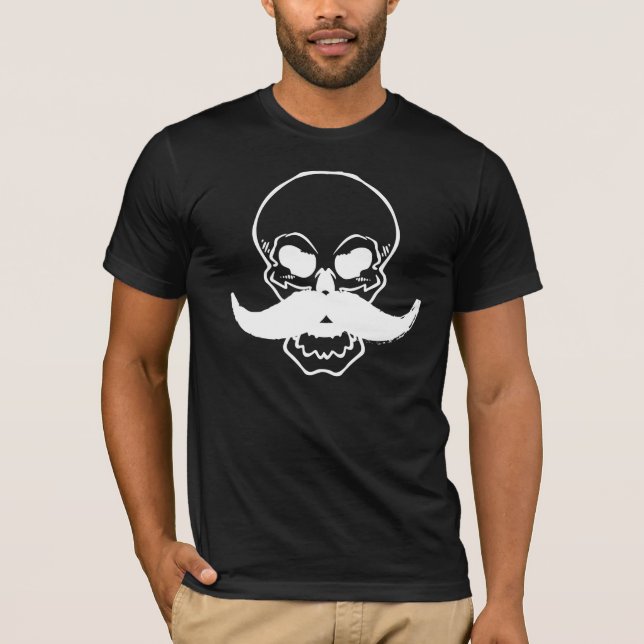 Skull with a moustache T-Shirt (Front)