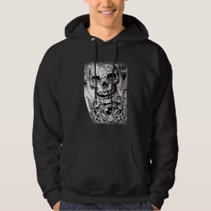 Skull with all seeing eye dark arts occult clothin hoodie