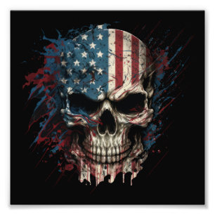 skull-with-american-flag-it photo print