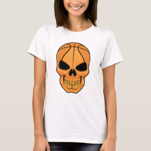 Skull with Basketball Head T-Shirt