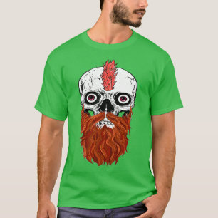Skull with Beard Bearded Skull Red 1 T-Shirt