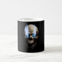 skull with blue flame