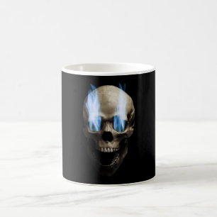 skull with blue flame coffee mug