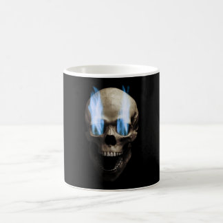 skull with blue flame coffee mug