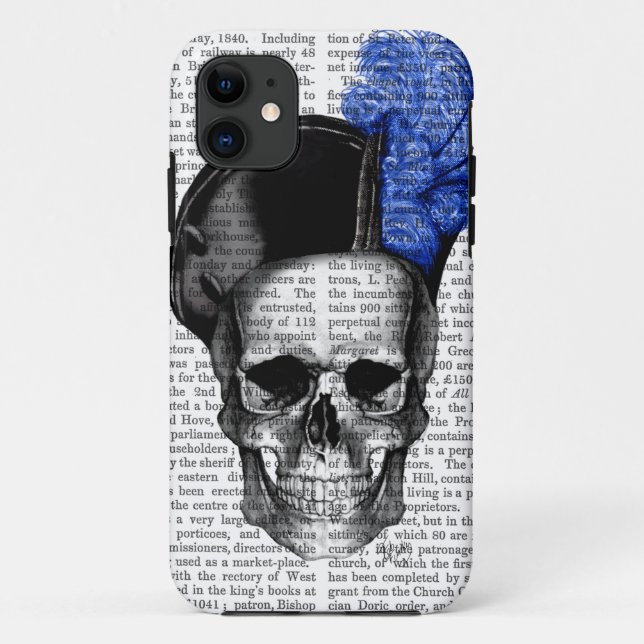Skull with Blue Hat Case-Mate iPhone Case (Back)