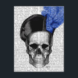 Skull with Blue Hat Postcard<br><div class="desc">Fashion & Figurative</div>