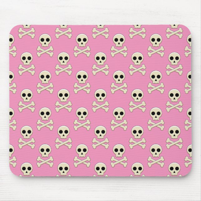 Skull with Bones Mouse Mat (Front)