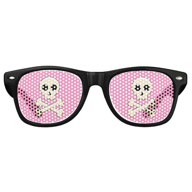 Skull with Bones Retro Sunglasses (Front)