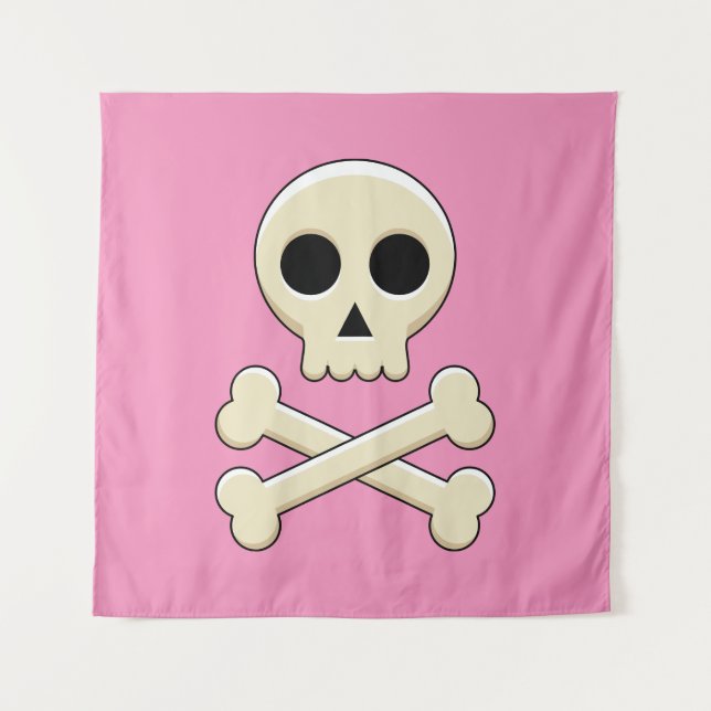 Skull with Bones Tapestry (Front)