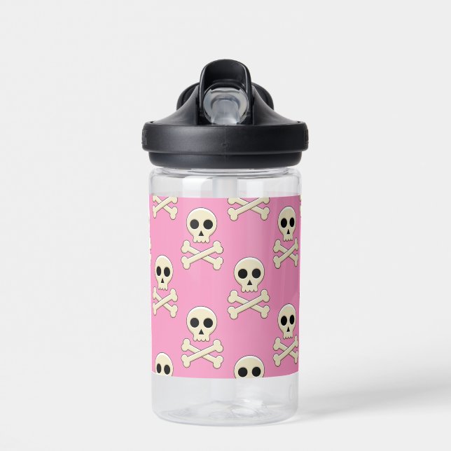 Skull with Bones Water Bottle (Front)