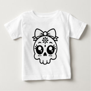 Skull with Bow  Baby T-Shirt