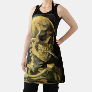 Skull with Burning Cigarette by Vincent van Gogh Apron