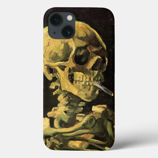 Skull with Burning Cigarette by Vincent van Gogh Case-Mate iPhone Case (Back)