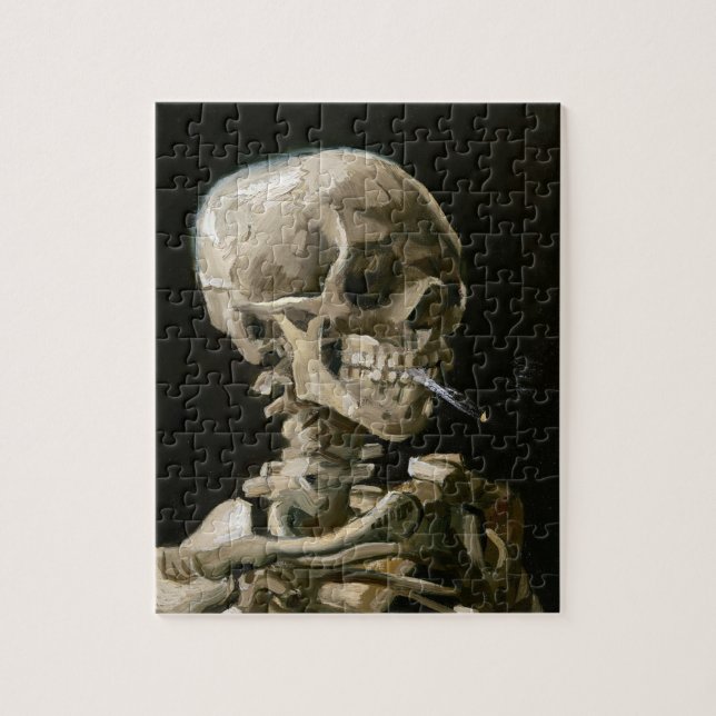 Skull with Burning Cigarette by Vincent van Gogh Jigsaw Puzzle (Vertical)