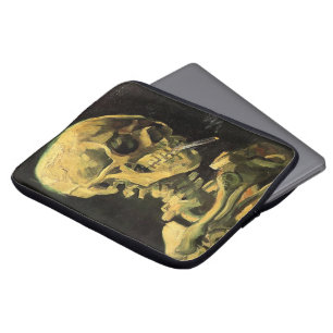 Skull with Burning Cigarette by Vincent van Gogh Laptop Sleeve