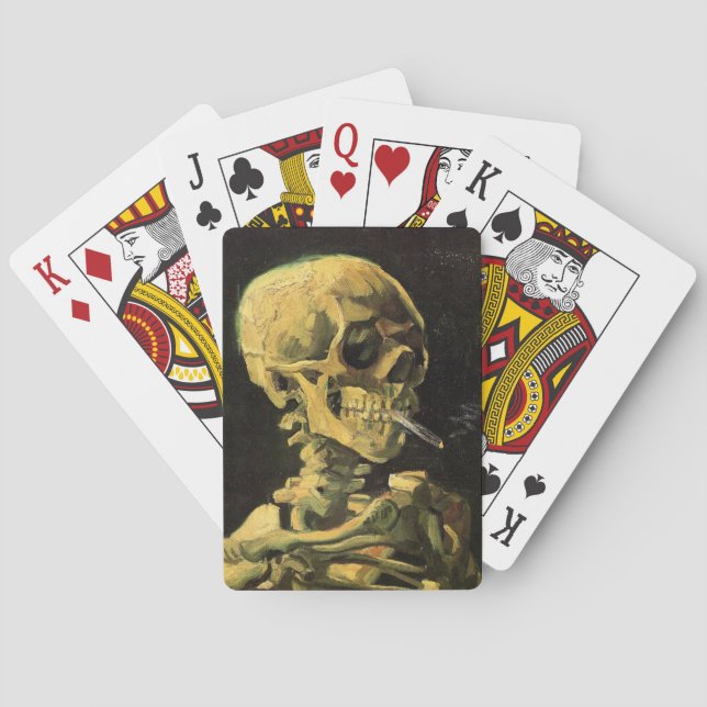 Skull with Burning Cigarette by Vincent van Gogh Playing Cards (Back)