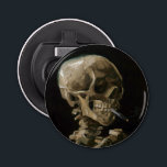 Skull with Burning Cigarette Vincent van Gogh Art Bottle Opener<br><div class="desc">Vincent van Gogh (Dutch, 1853 - 1890) Skull of a Skeleton with Burning Cigarette, 1885–86, Oil on canvas Unframed: 32 cm × 24.5 cm (13 in × 9.6 in) Early work by Vincent van Gogh. This small painting is part of the permanent collection of the Van Gogh Museum in Amsterdam....</div>